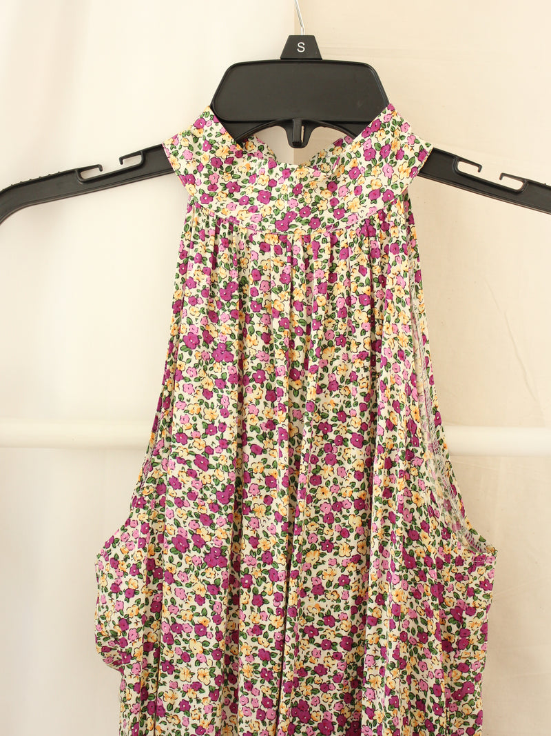 HALTER FLORAL LONG DRESS