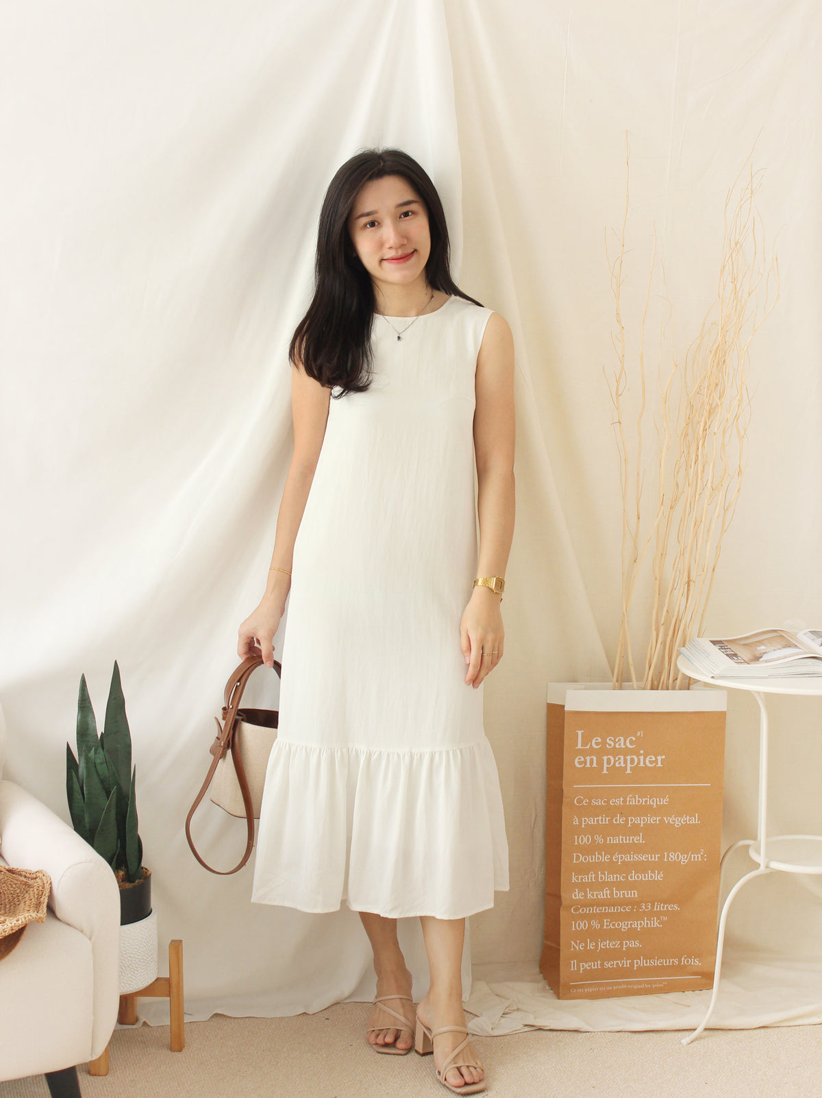 MORA WHITE LONG DRESS