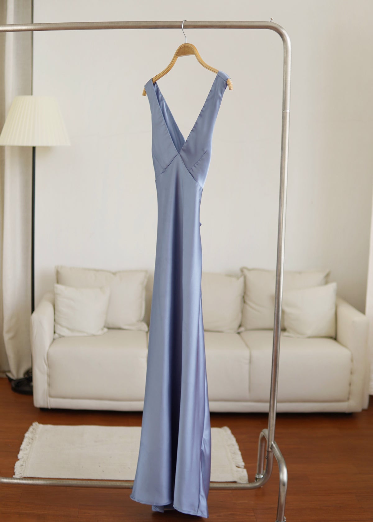 Satin Cross Back Maxi Dress