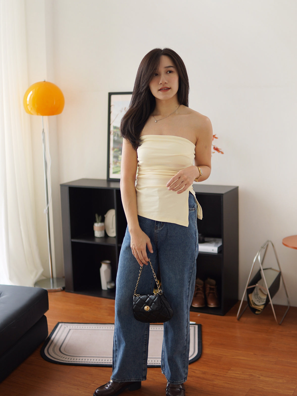 Valrie Pleat Ruched Tube Top