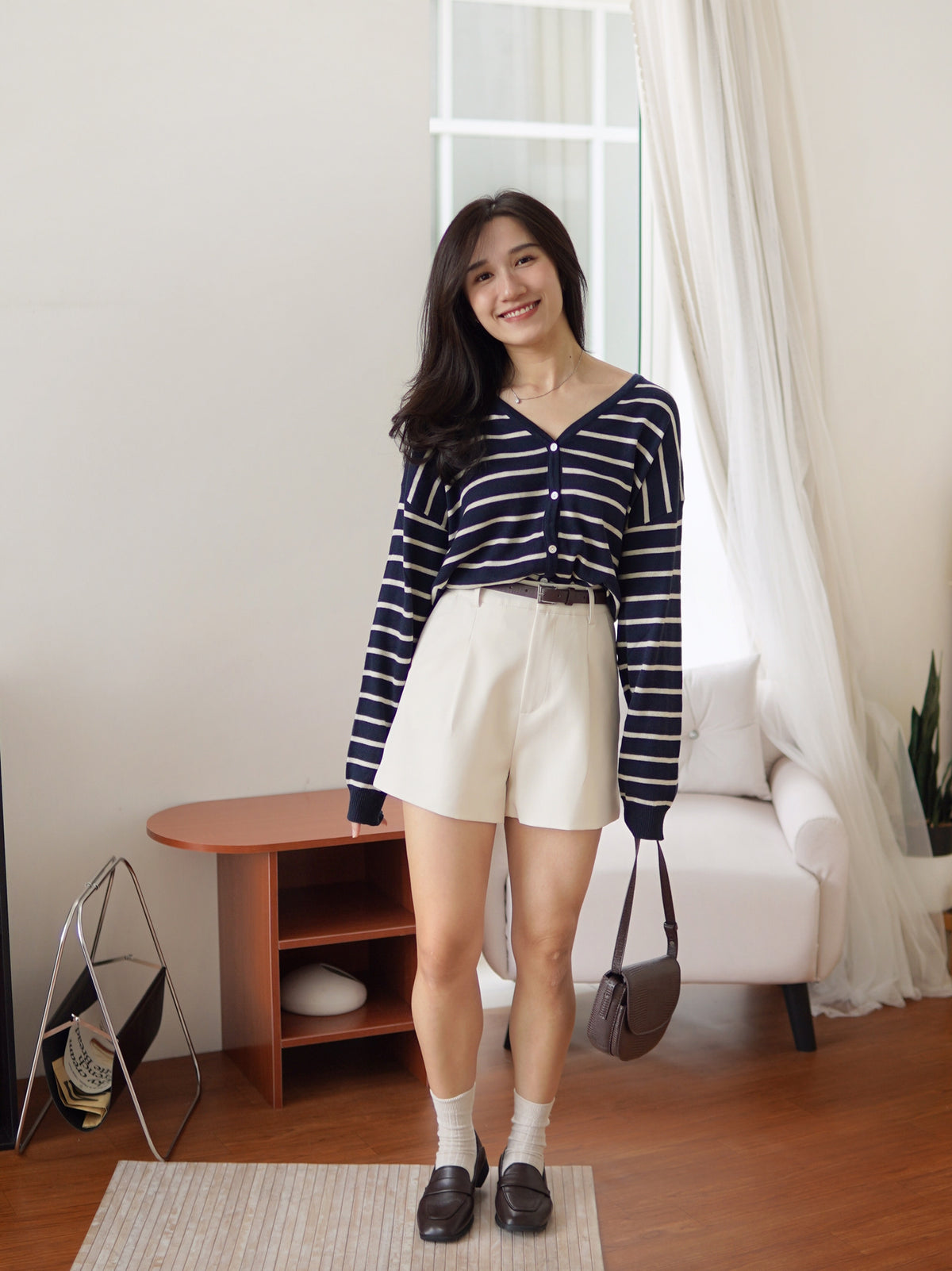 Quina Striped Knit Cardigan