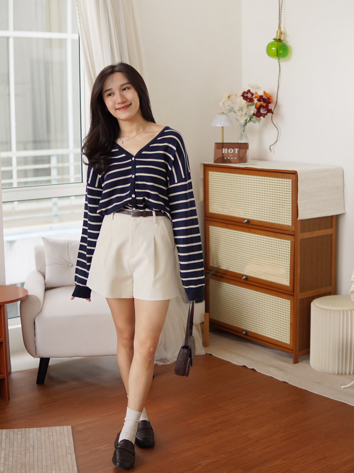 Quina Striped Knit Cardigan