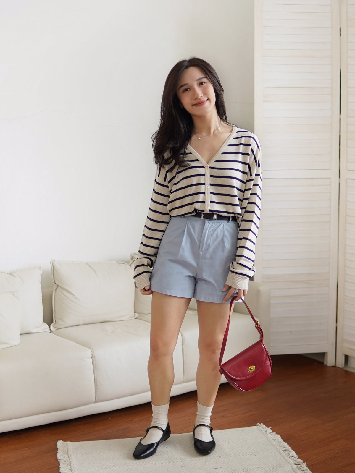 Quina Striped Knit Cardigan