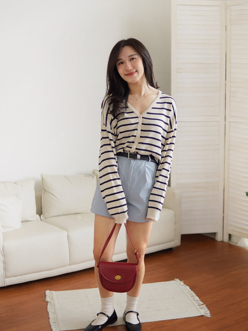 Quina Striped Knit Cardigan