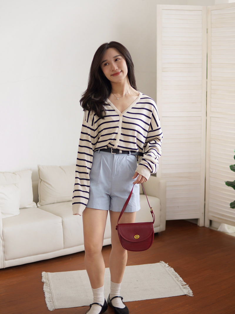 Quina Striped Knit Cardigan