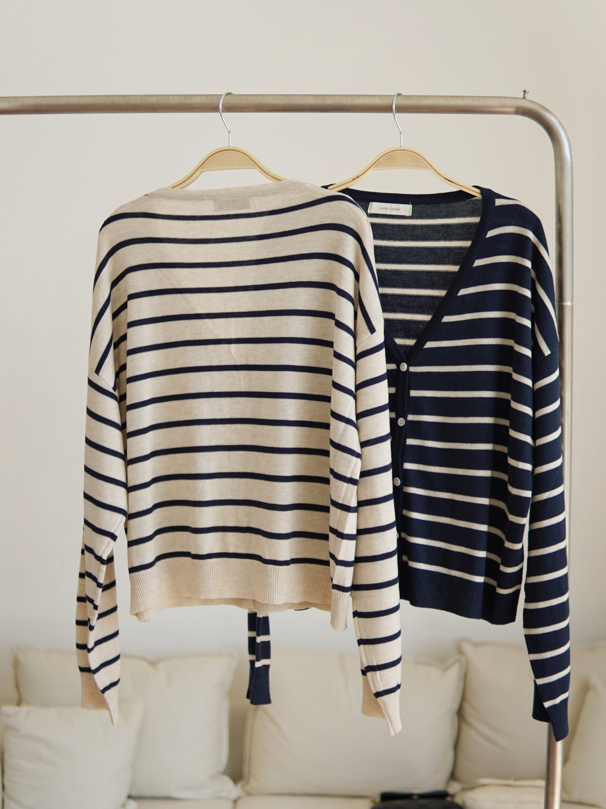 Quina Striped Knit Cardigan