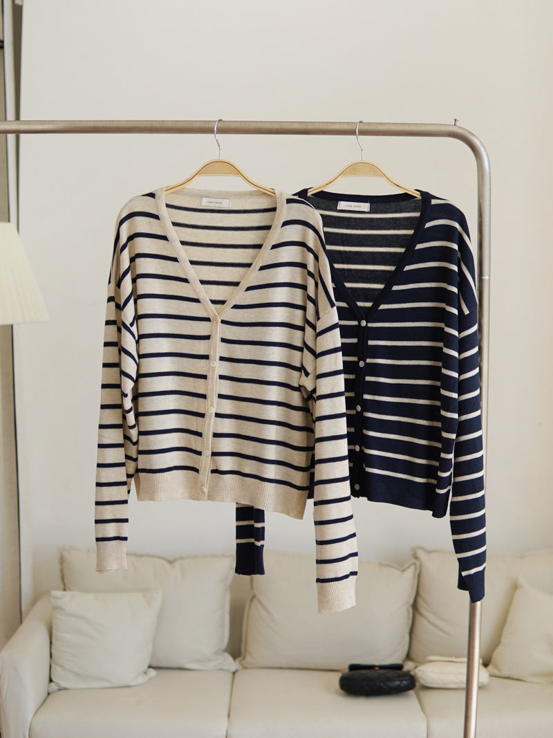 Quina Striped Knit Cardigan