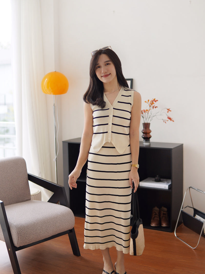 Striped Knit Set