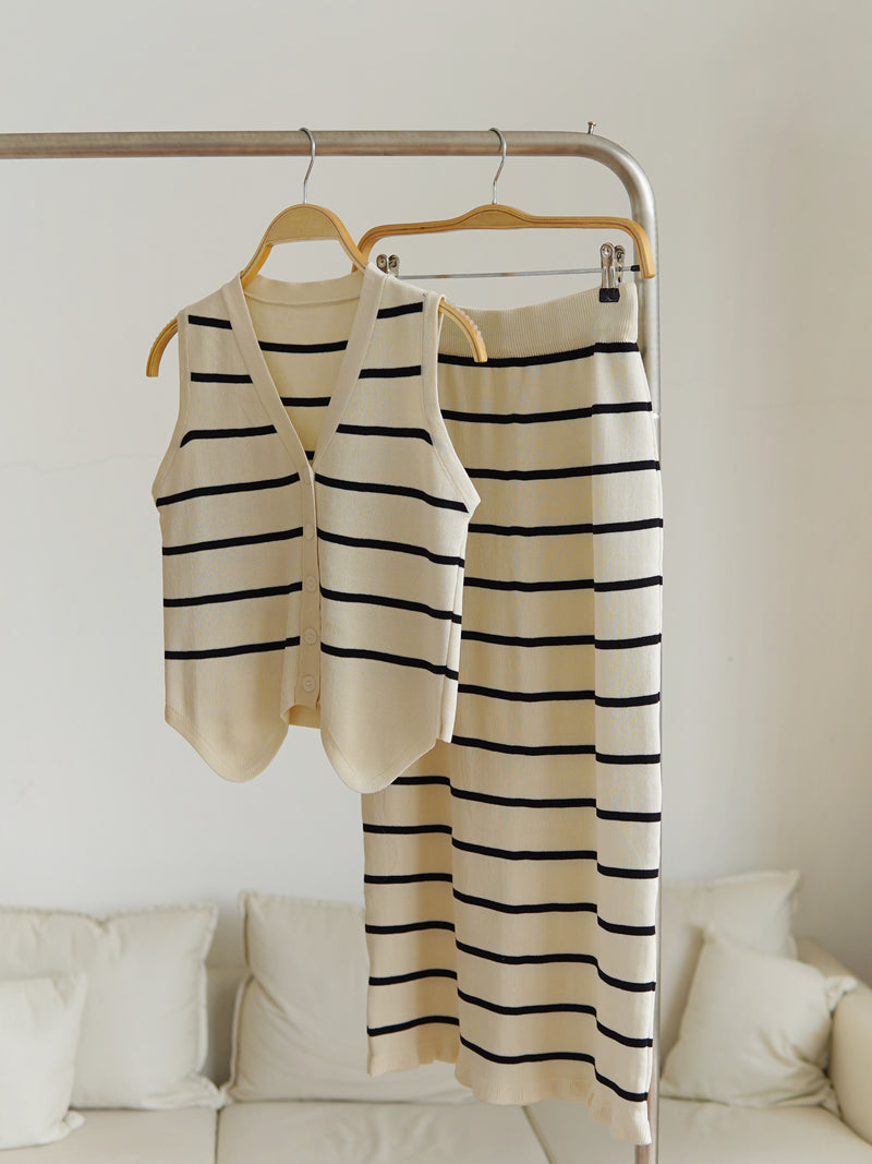 Striped Knit Set