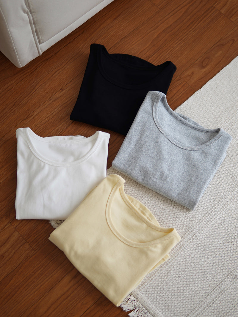 Scoop Neck Cotton Tee