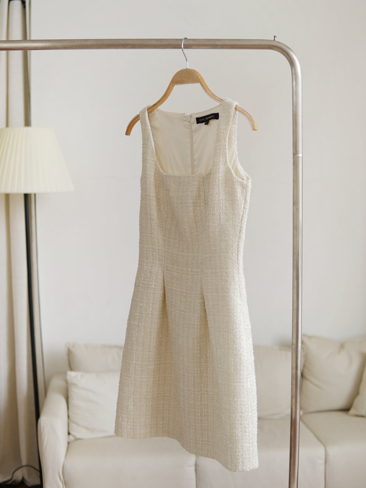 Ivory Tweed Dress