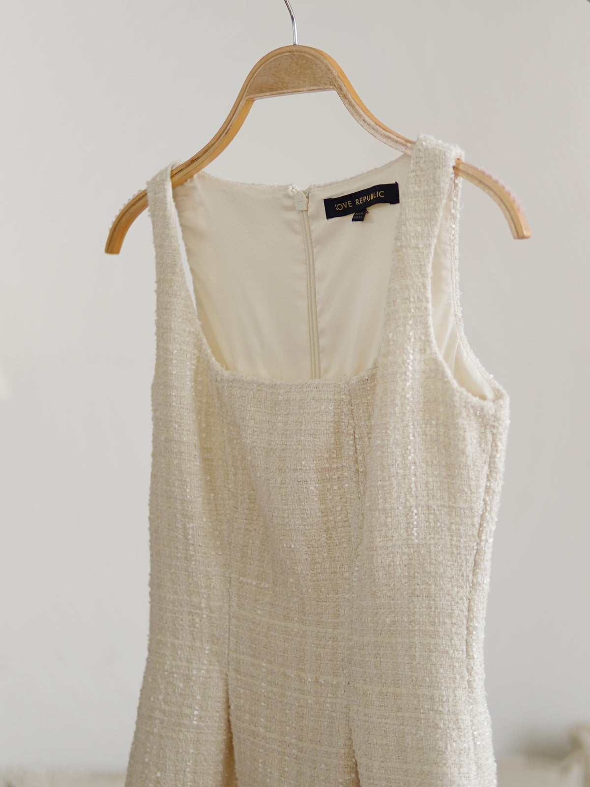 Ivory Tweed Dress