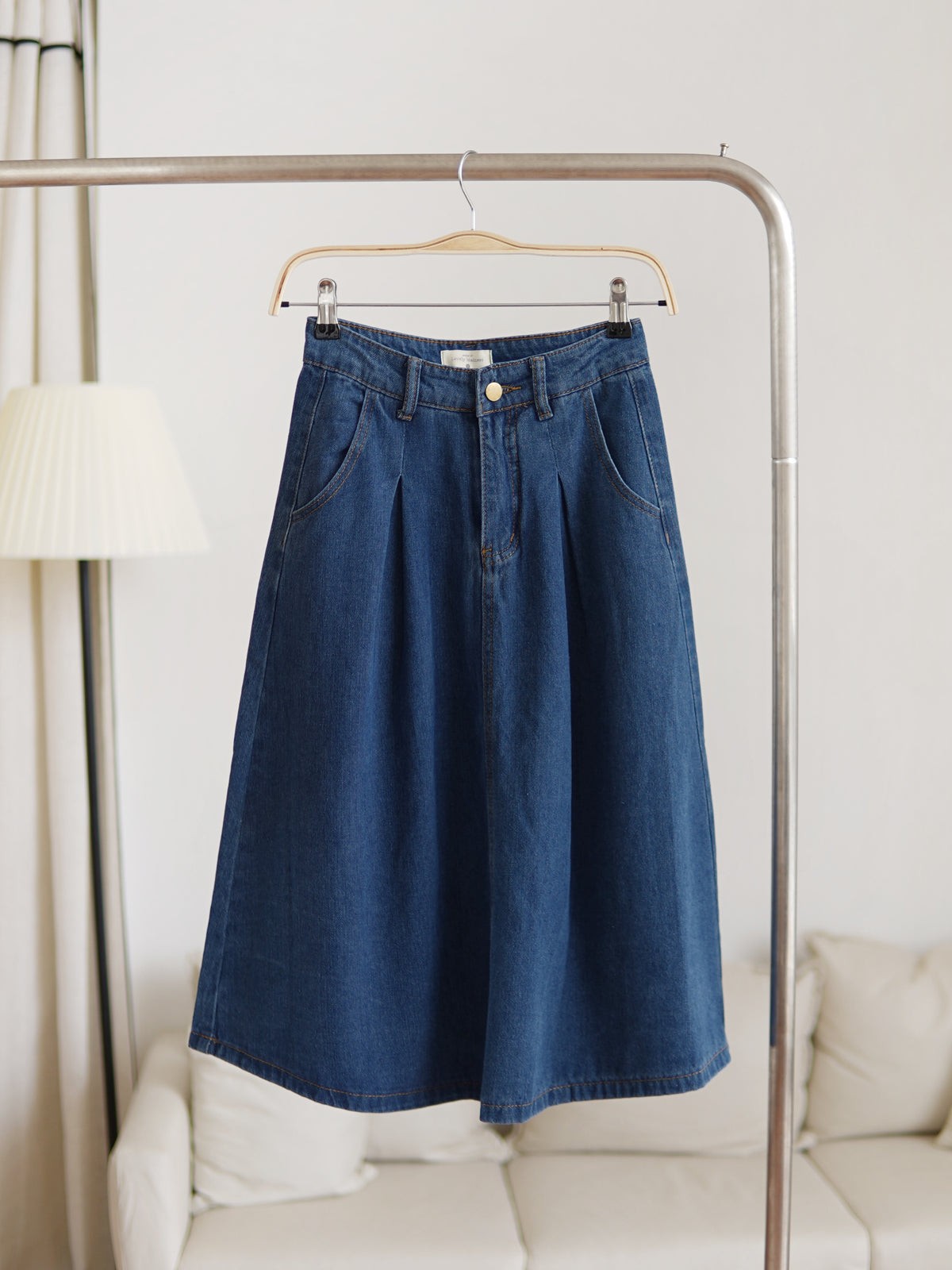 Harper Denim Flared Skirt