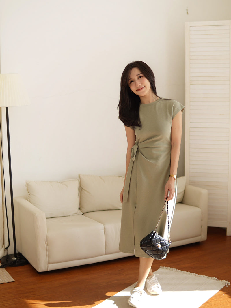 Tessa Tie-Waist Midi Dress