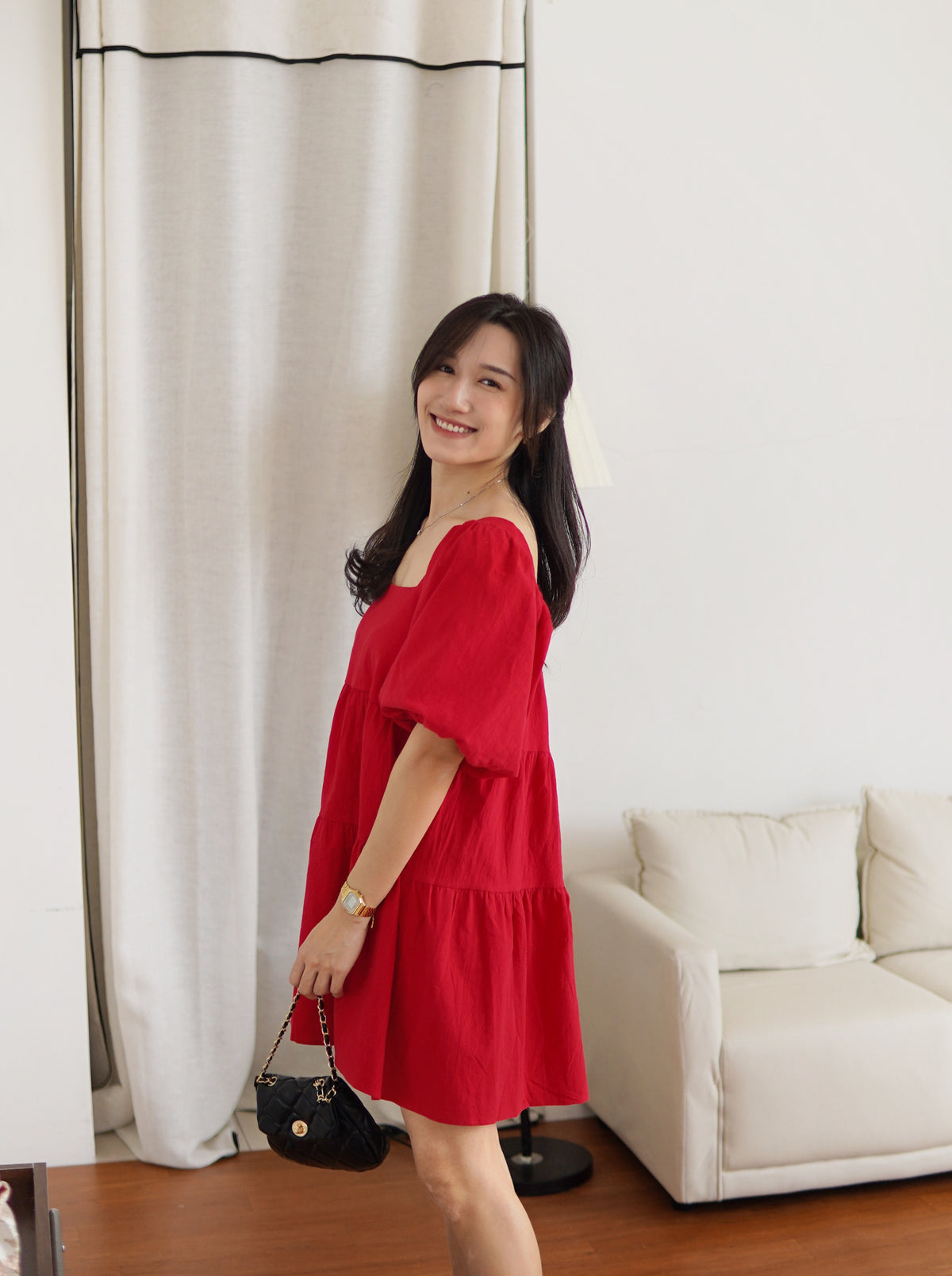 [LM.made] Audrey Square Puffy Dress