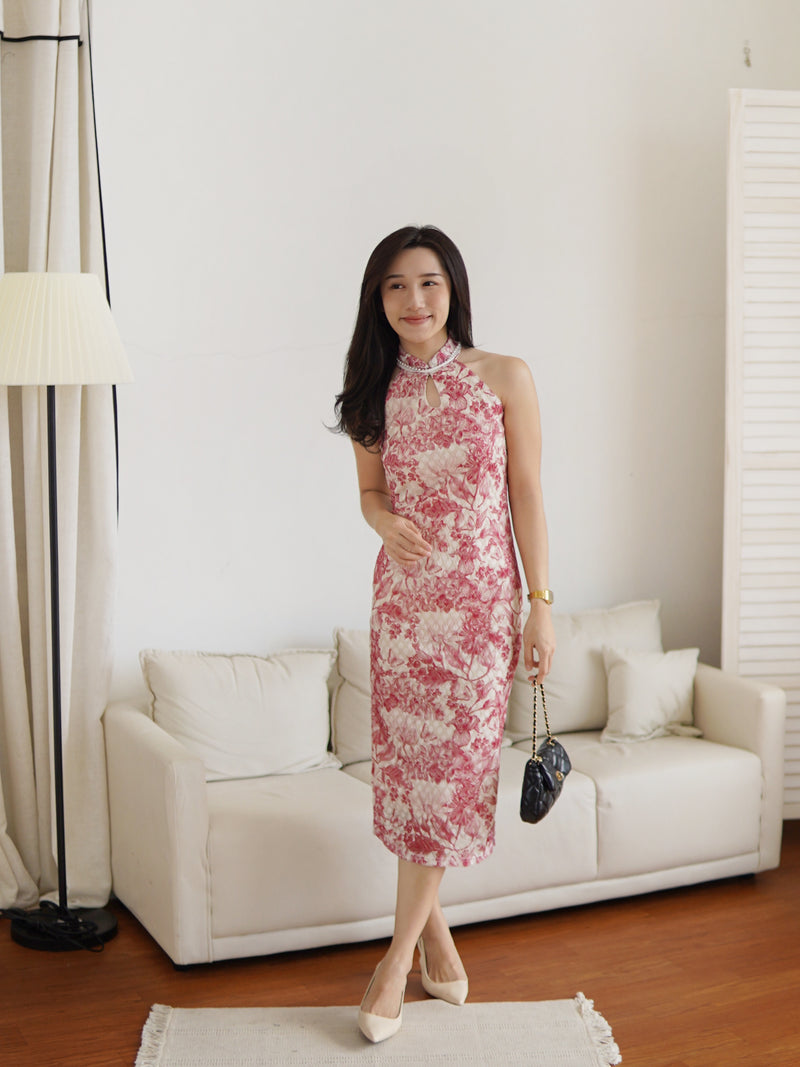 Rosé Elegance' Cheongsam