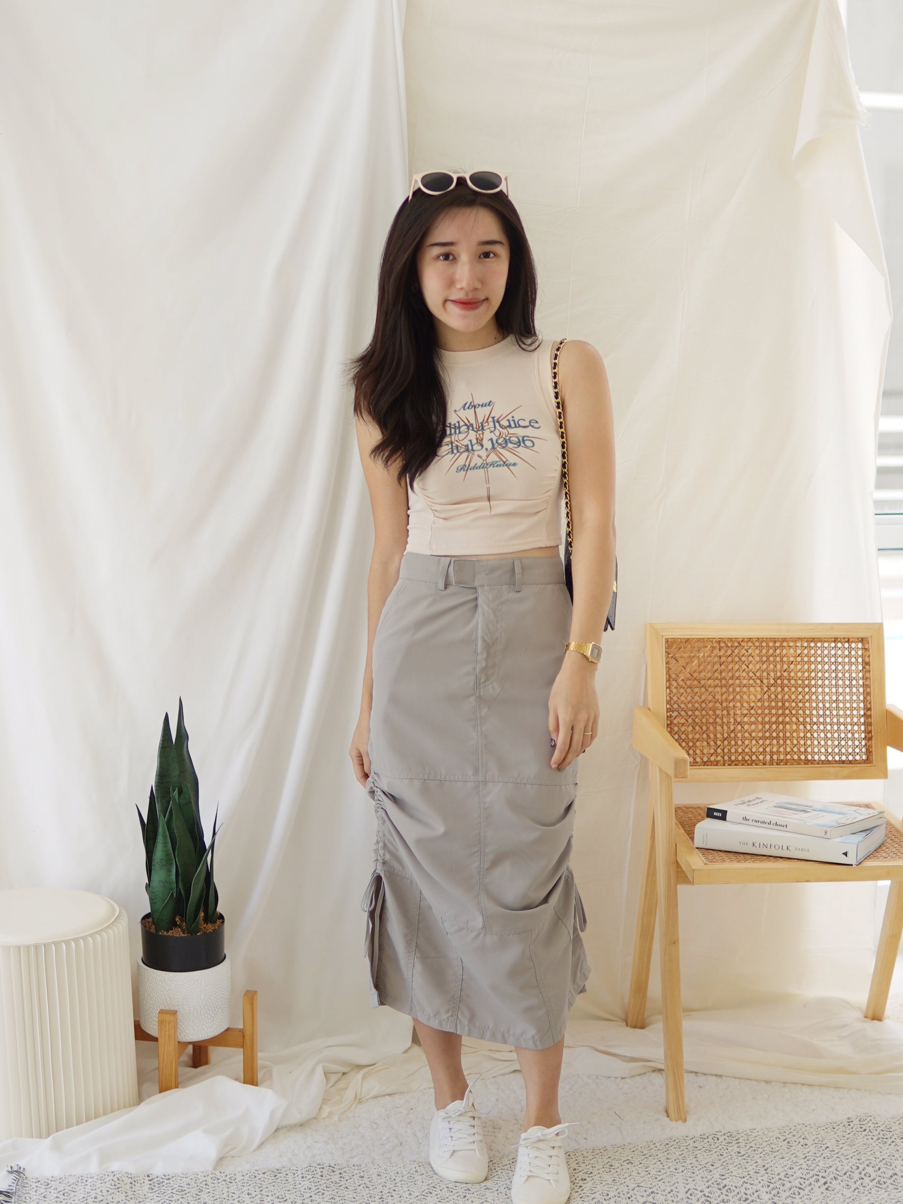 Grey cargo skirt best sale