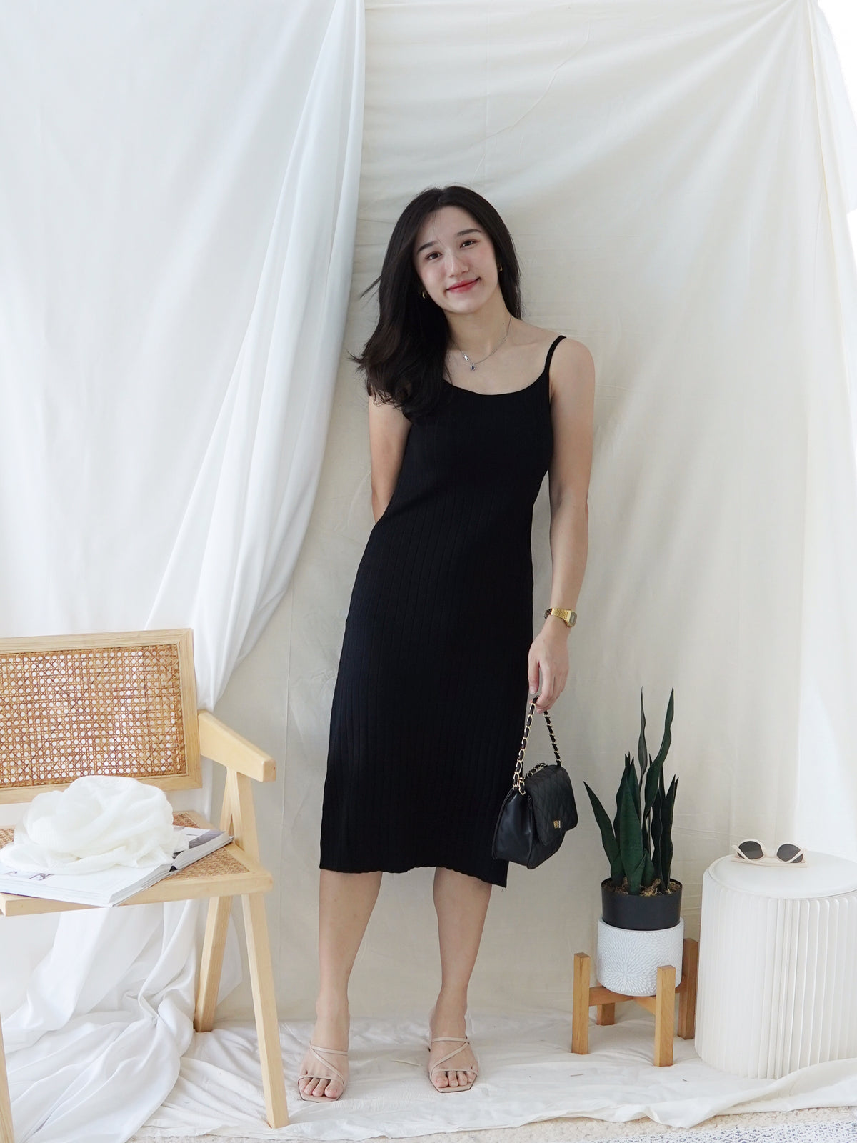 DAILYN RIB STRAP DRESS