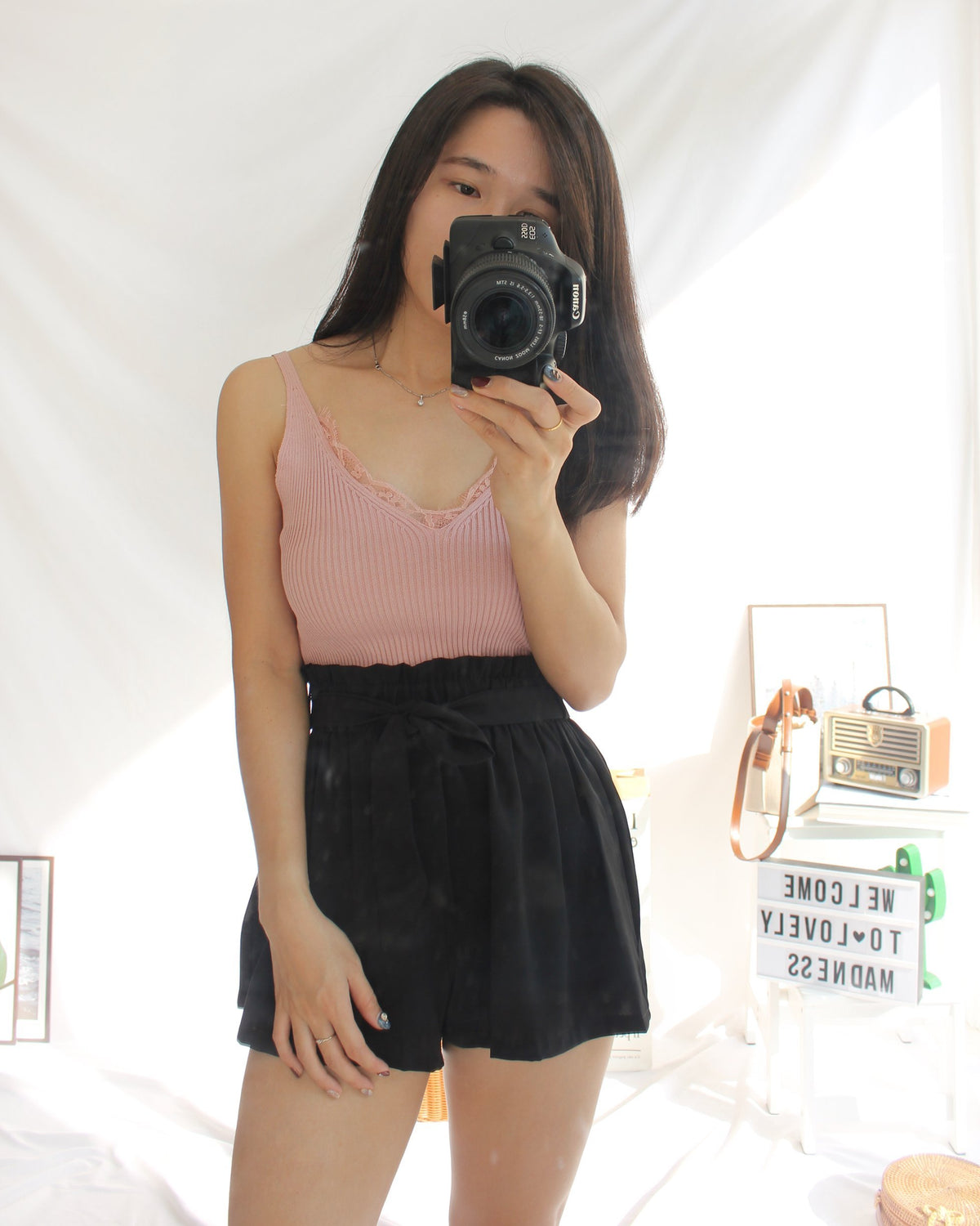 Knitted Lacey Tank - LovelyMadness Clothing Malaysia