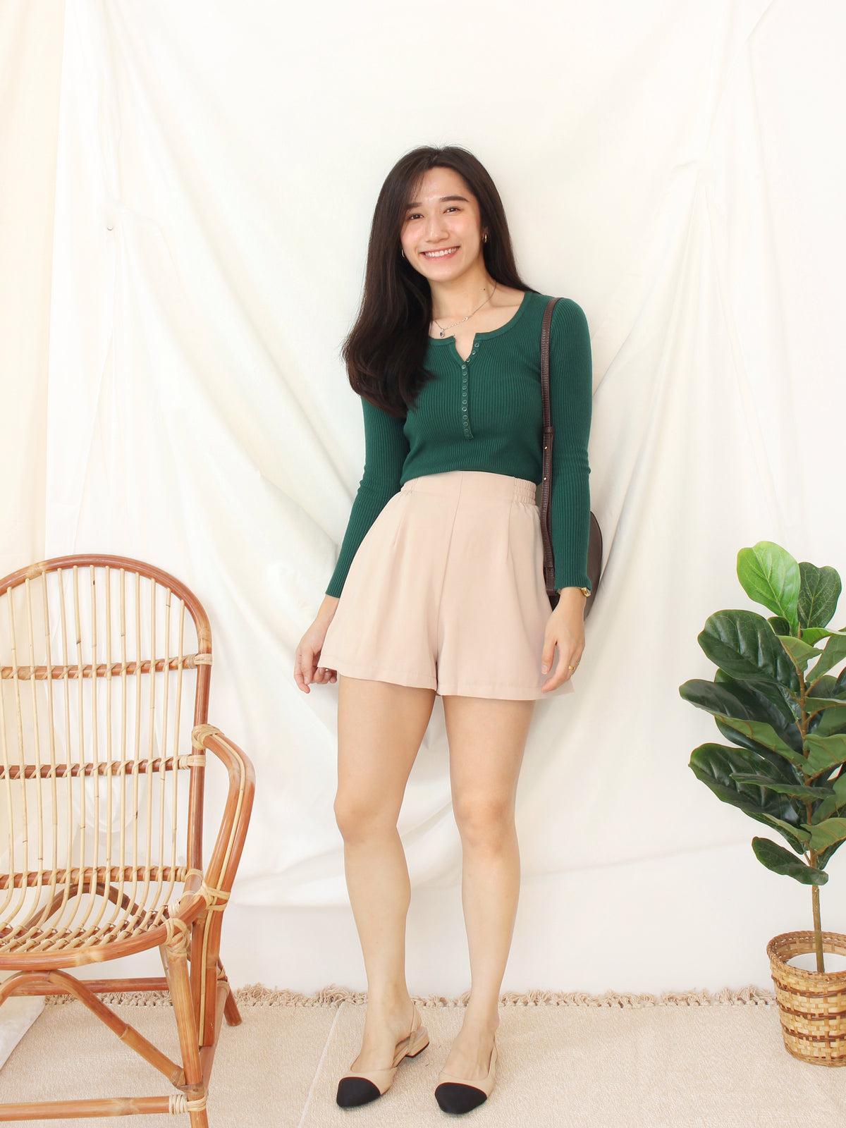 Ribbed Knitted Button Top - LovelyMadness Clothing Malaysia