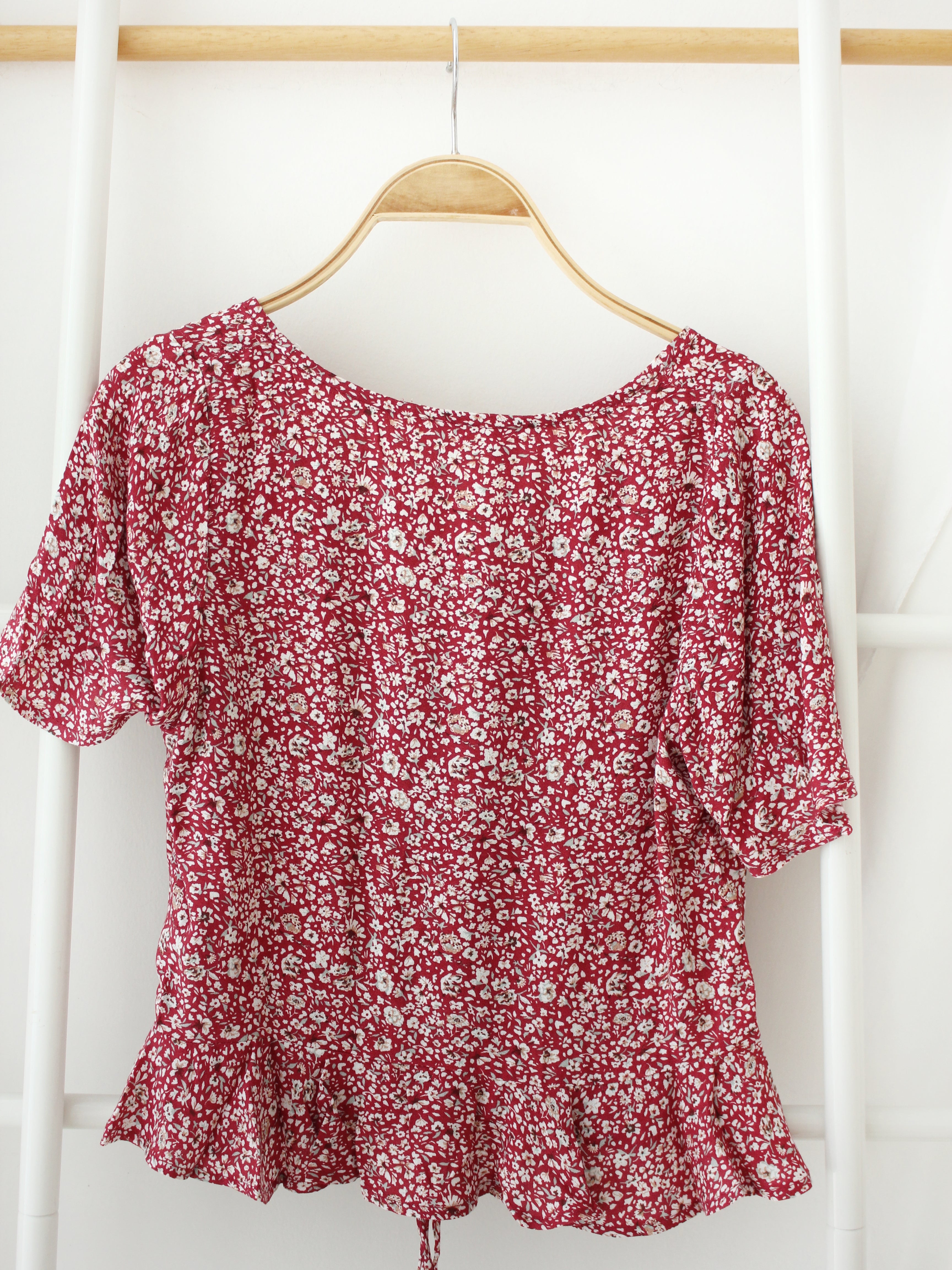 6ixty 8ight Red Floral Top – LovelyMadness Clothing Malaysia