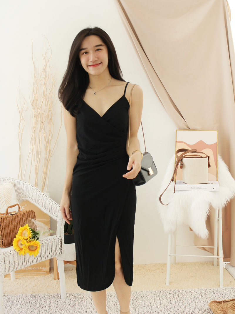 Deep V Split Dress - LovelyMadness Clothing Malaysia